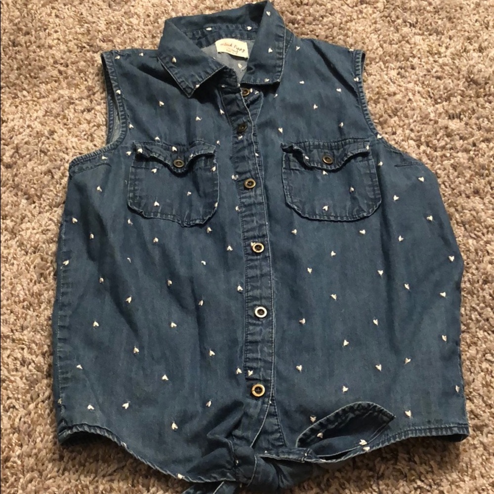 🌼4/$20 PacSun “Black Poppy” Denim shirt